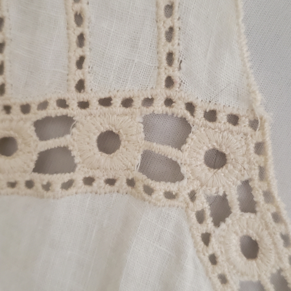 J. Jill Linen Long Sleeve Embroidered Blouse Womans L - Picture 4 of 7